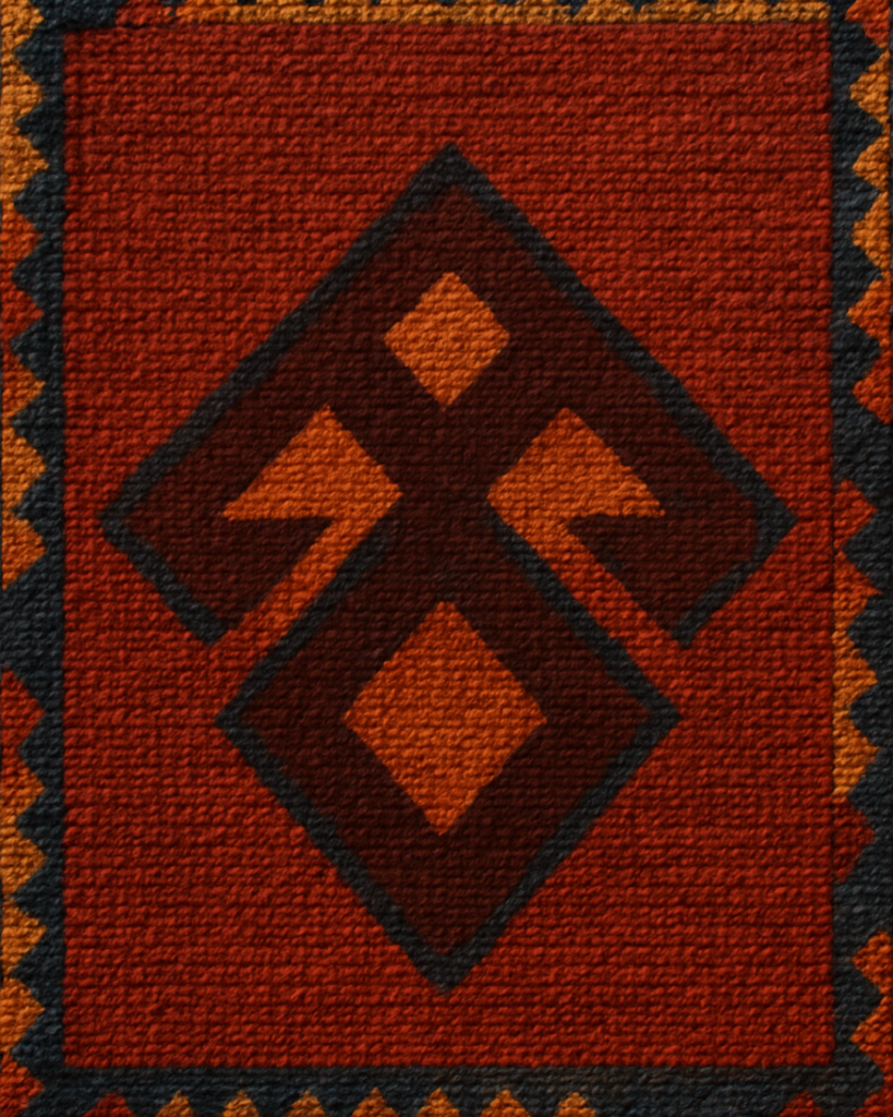 eli belinde kilim motifi